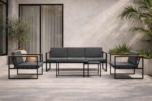 Venture Home Dakar Soffgrupp Utomhus Svart