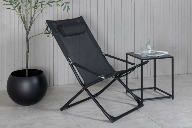 Venture Home Seville Solstol Svart, 2-pack