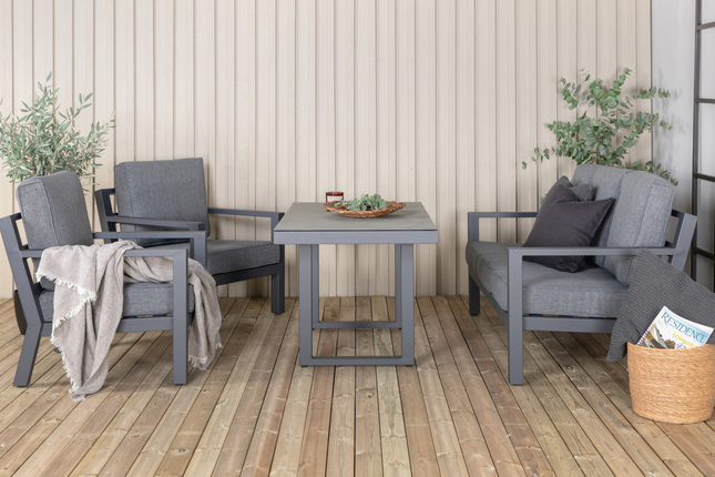 Venture Home Barcelona Soffgrupp Utomhus Svart & Grå Svart