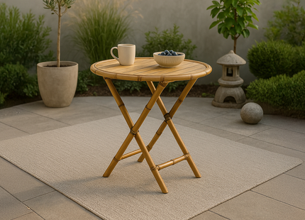 Venture Home Cane Cafebord Utomhus ⌀80 Natur