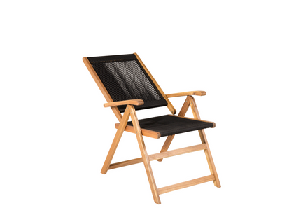 Venture Home Little John Matstol Utomhus 2-pack Svart