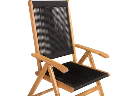 Venture Home Little John Matstol Utomhus 2-pack Svart