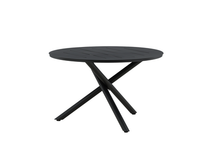 Venture Home Alma Runt Matbord Utomhus ⌀120 Svart