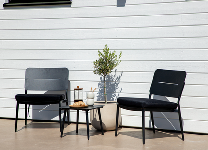 Venture Home Lina Loungefåtölj Utomhus Svart 2-pack