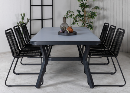 Venture Home Virya Rektangulärt Matbord Utomhus 200 x 100 Svart