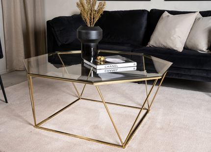 Furniture Fashion Österlen Soffbord 100 x 100 Guld