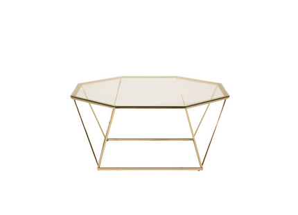 Furniture Fashion Österlen Soffbord 100 x 100 Guld