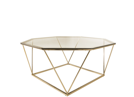 Furniture Fashion Österlen Soffbord 100 x 100 Guld