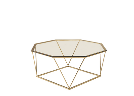 Furniture Fashion Österlen Soffbord 100 x 100 Guld