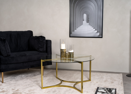 Furniture Fashion Kivik Soffbord ⌀90 Guld