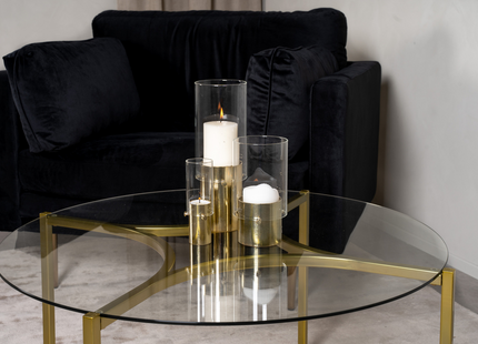 Furniture Fashion Kivik Soffbord ⌀90 Guld