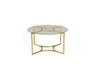 Furniture Fashion Kivik Soffbord ⌀90 Guld