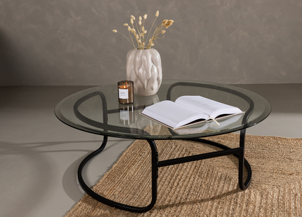 Furniture Fashion Lomma Soffbord ⌀110 Svart