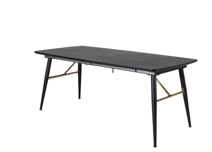 Gold Rektangulära Matbord 180 x 85 Black