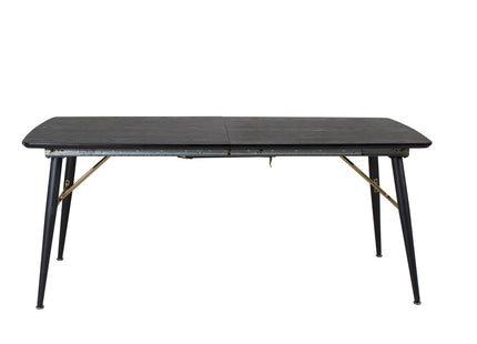 Gold Rektangulära Matbord 180 x 85 Black