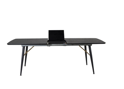 Gold Rektangulära Matbord 180 x 85 Black