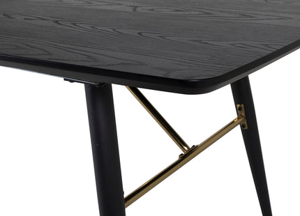 Gold Rektangulära Matbord 180 x 85 Black