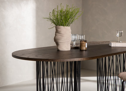 Stone Ovala Matbord 220 x 100 Mocca