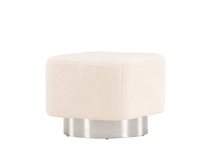 Venture Home Newton Puff 45 x 38 x 45 Offwhite