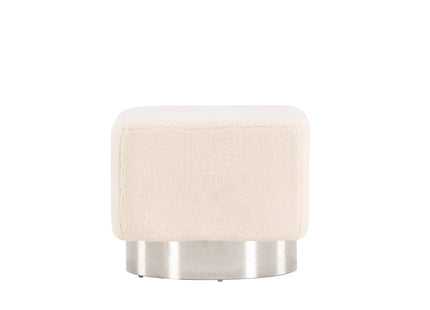 Venture Home Newton Puff 45 x 38 x 45 Offwhite