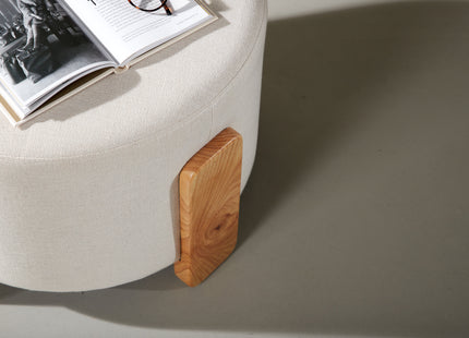 Venture Home Coffey Ottoman ⌀50 ⌀50 Vit