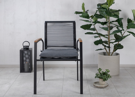 Venture Home Dallas Matstol Utomhus 2-pack Svart