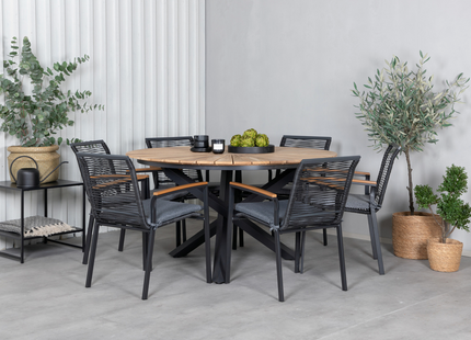 Venture Home Dallas Matstol Utomhus 2-pack Svart
