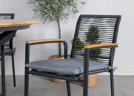 Venture Home Dallas Matstol Utomhus 2-pack Svart