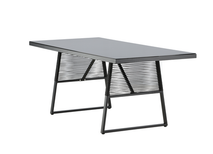 Venture Home Dallas Rektangulärt Matbord Utomhus 193 x 90 Svart