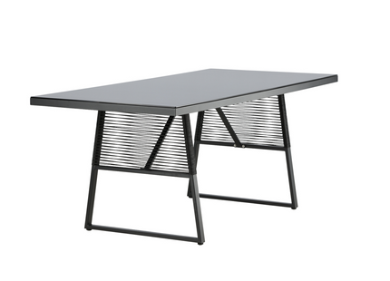 Venture Home Dallas Rektangulärt Matbord Utomhus 193 x 90 Svart