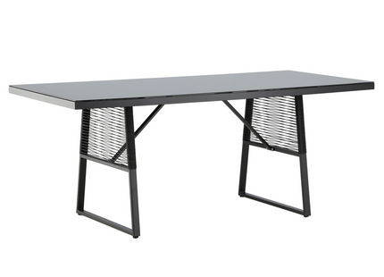 Venture Home Dallas Rektangulärt Matbord Utomhus 193 x 90 Svart