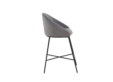 Venture Home Velvet Barstolar Mörkgrå