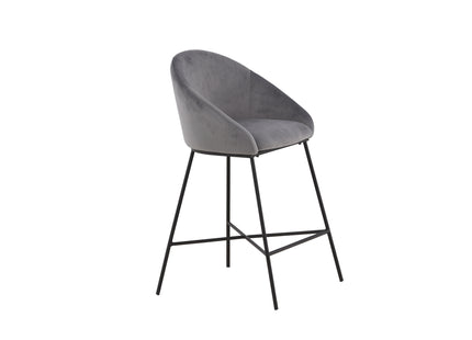 Venture Home Velvet Barstolar Mörkgrå