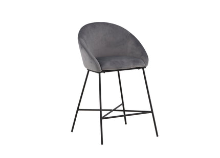 Venture Home Velvet Barstolar Mörkgrå