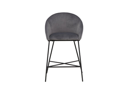 Venture Home Velvet Barstolar Mörkgrå