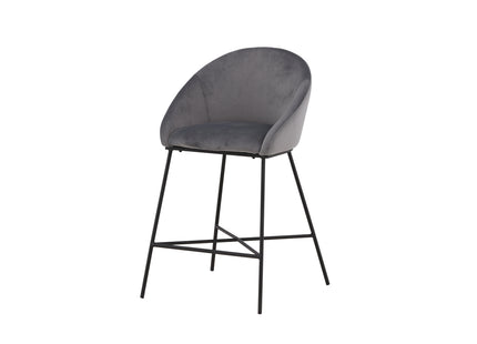 Venture Home Velvet Barstolar Mörkgrå