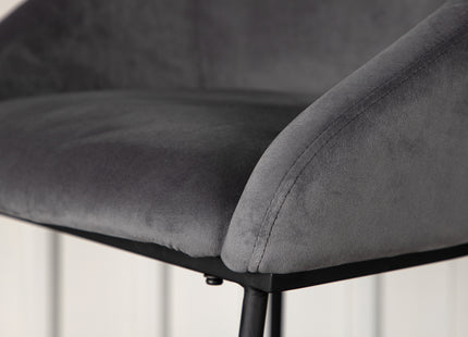 Venture Home Velvet Barstolar Mörkgrå