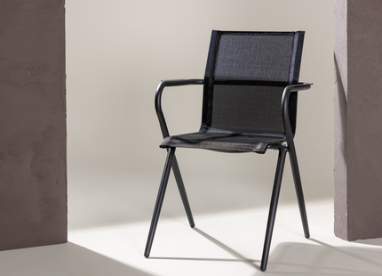 Venture Home Alina Matstol Utomhus 6-pack Svart
