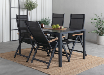 Venture Home Panama Positionsstol 2-pack Svart