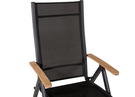 Venture Home Panama Positionsstol 2-pack Svart