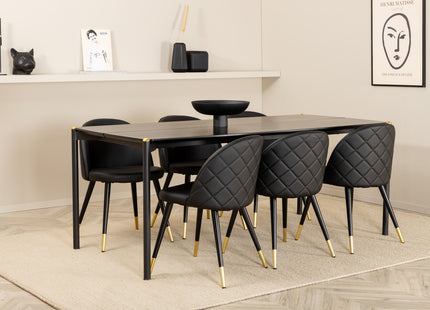 Pelle Rektangulära Matbord 190 x 90 Black