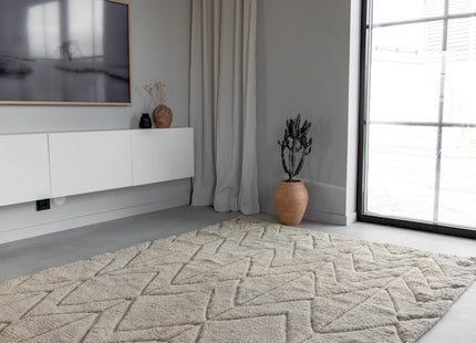 Vind Zoe Rektangulära Matta 300 x 200 Beige