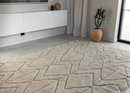 Vind Zoe Rektangulära Matta 300 x 200 Beige