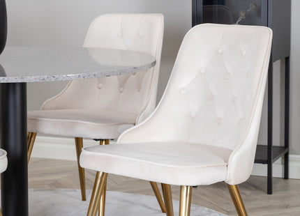 Venture Home Velvet Deluxe Matstolar 2-pack Beige