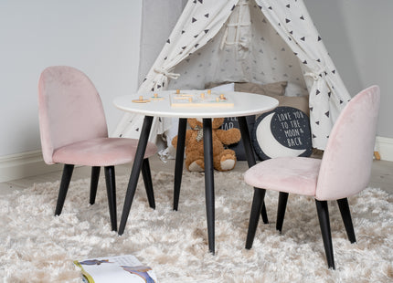 Venture Home Velvet Barnstolar Rosa