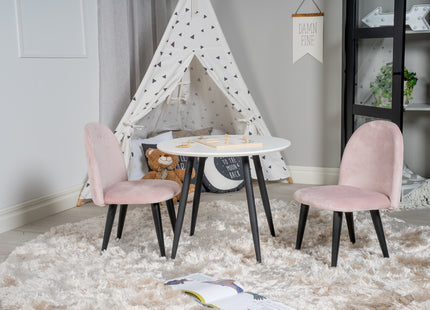 Venture Home Velvet Barnstolar Rosa