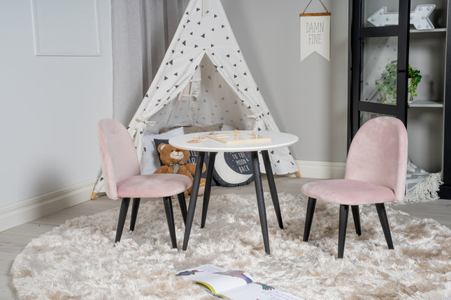 Venture Home Velvet Barnstolar Rosa