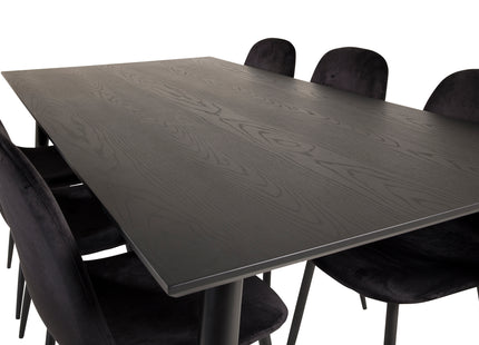 Dipp Rektangulära Matbord 180 x 90 Black