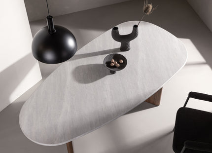 Grönvik Ovala Matbord 180 x 90 Light Grey