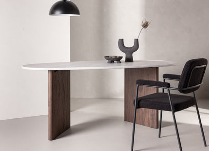 Grönvik Ovala Matbord 180 x 90 Light Grey